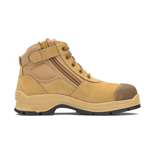 WORKWEAR, SAFETY & CORPORATE CLOTHING SPECIALISTS 318 - Workfit - Wheat Nubuck Zip Side Ankle Safety Hiker