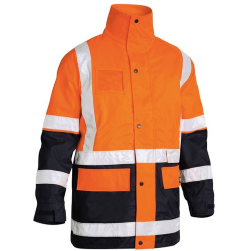 WORKWEAR, SAFETY & CORPORATE CLOTHING SPECIALISTS - TAPED HI VIS 5 IN 1 RAIN JACKET