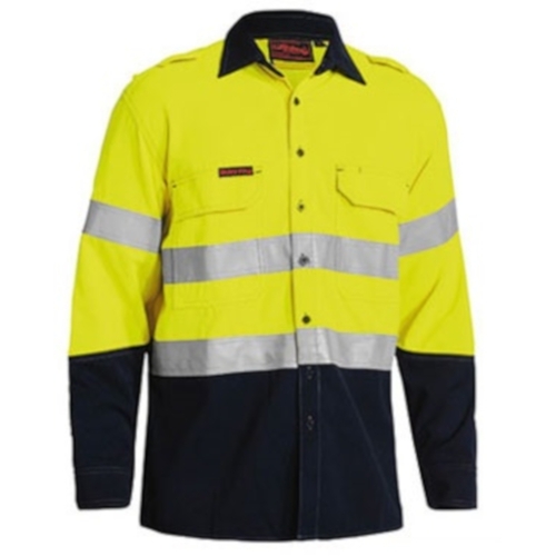 WORKWEAR, SAFETY & CORPORATE CLOTHING SPECIALISTS - Tencate Tecasafe® Plus 700 Taped Hi Vis Fr Vented Shirt - Long Sleeve