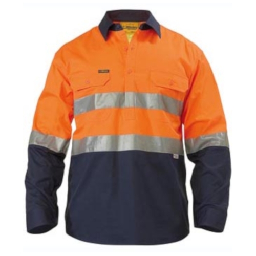 WORKWEAR, SAFETY & CORPORATE CLOTHING SPECIALISTS 3M Taped Closed Front Cool Lightweight Hi Vis Shirt - Long Sleeve