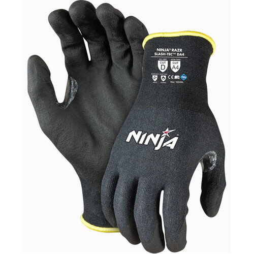 WORKWEAR, SAFETY & CORPORATE CLOTHING SPECIALISTS - NINJA RAZR SLASH-TEC DA4 CUT D GLOVES