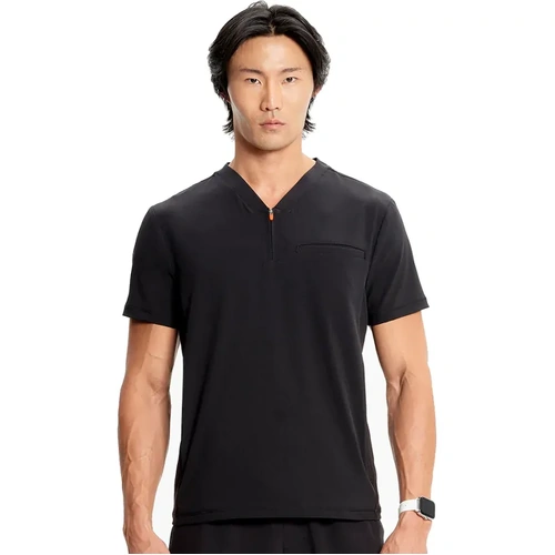 WORKWEAR, SAFETY & CORPORATE CLOTHING SPECIALISTS Men's Partial Zip V-Neck Top