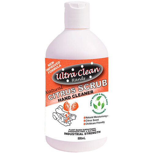 WORKWEAR, SAFETY & CORPORATE CLOTHING SPECIALISTS - Ultra Clean Hands  Citrus Scrub 500ml Fliptop