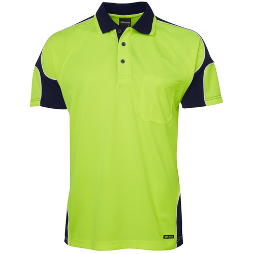 WORKWEAR, SAFETY & CORPORATE CLOTHING SPECIALISTS JB's HI VIS 4602.1 S/S Arm Panel Polo