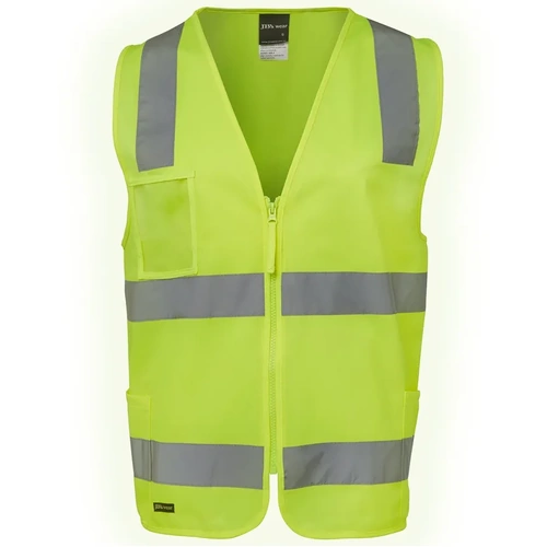 WORKWEAR, SAFETY & CORPORATE CLOTHING SPECIALISTS - JB's HI VIS (D+N) ZIP SAFETY VEST 