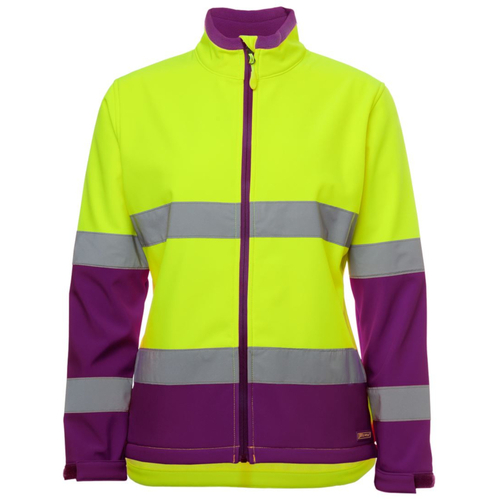 WORKWEAR, SAFETY & CORPORATE CLOTHING SPECIALISTS - JB's Ladies Hi Vis D+N Water Resistant Softshell Jacket