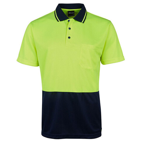 WORKWEAR, SAFETY & CORPORATE CLOTHING SPECIALISTS - JB's HV Jacquard Non Cuff Polo