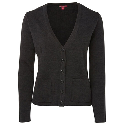 WORKWEAR, SAFETY & CORPORATE CLOTHING SPECIALISTS JB's LADIES KNITTED CARDIGAN -Charcoal-10