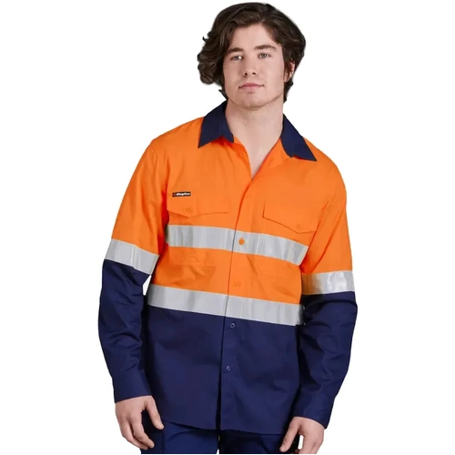 WORKWEAR, SAFETY & CORPORATE CLOTHING SPECIALISTS - Workcool - Workcool 2 Hi-Vis Reflect Spliced Shirt L/S "HOOP"