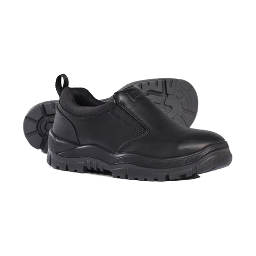 WORKWEAR, SAFETY & CORPORATE CLOTHING SPECIALISTS - Black Slip-on Shoe