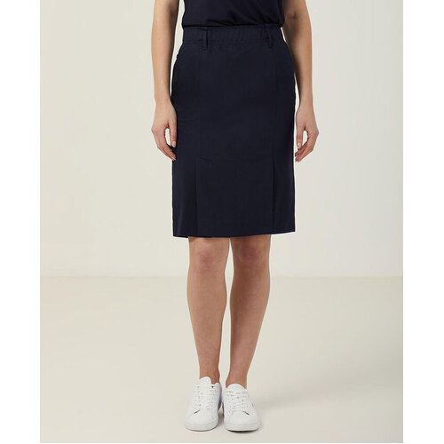 WORKWEAR, SAFETY & CORPORATE CLOTHING SPECIALISTS - P/V GABERDINE FLEX WAIST BOX PLEAT SKIRT