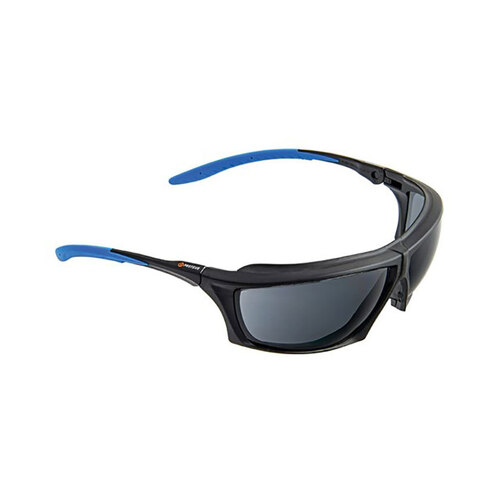 WORKWEAR, SAFETY & CORPORATE CLOTHING SPECIALISTS - Proteus 2 Safety Glasses Smoke Lens Dust Guard, Ratchet Arms