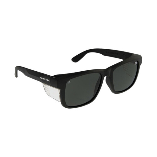 WORKWEAR, SAFETY & CORPORATE CLOTHING SPECIALISTS - SAFETY GLASSES FRONTSIDE POLARISED SMOKE LENS WITH BLACK FRAME