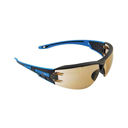 WORKWEAR, SAFETY & CORPORATE CLOTHING SPECIALISTS Proteus 1 Safety Glasses Light Brown Lens Integrated Brow Dust Guard