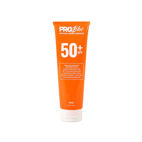 WORKWEAR, SAFETY & CORPORATE CLOTHING SPECIALISTS PROBLOC SPF 50 + Sunscreen 125mL Squeeze Bottle