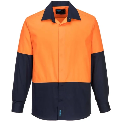 WORKWEAR, SAFETY & CORPORATE CLOTHING SPECIALISTS - Food Industry Lightweight Cotton Long Sleeve Shirt (Old FDL150)