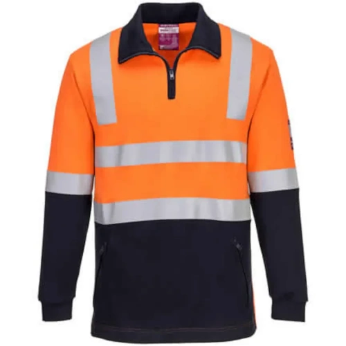 WORKWEAR, SAFETY & CORPORATE CLOTHING SPECIALISTS - Flame Resistant Hi-Vis Brushed Fleece