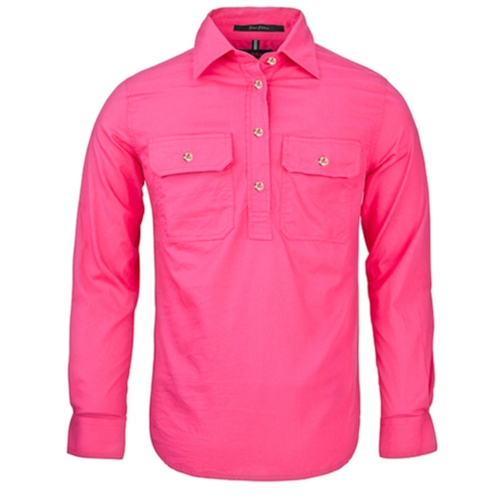 WORKWEAR, SAFETY & CORPORATE CLOTHING SPECIALISTS Women's Pilbara Shirt - Closed Front - Long Sleeve