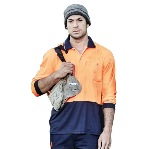 WORKWEAR, SAFETY & CORPORATE CLOTHING SPECIALISTS Unisex Hi Vis Basic Spliced L/S Polo