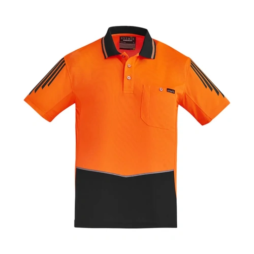 WORKWEAR, SAFETY & CORPORATE CLOTHING SPECIALISTS - Mens Hi Vis Flux S/S Polo