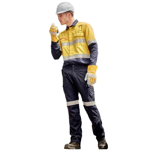 WORKWEAR, SAFETY & CORPORATE CLOTHING SPECIALISTS - Mens Orange Flame Taped Cargo Pant (Regular)