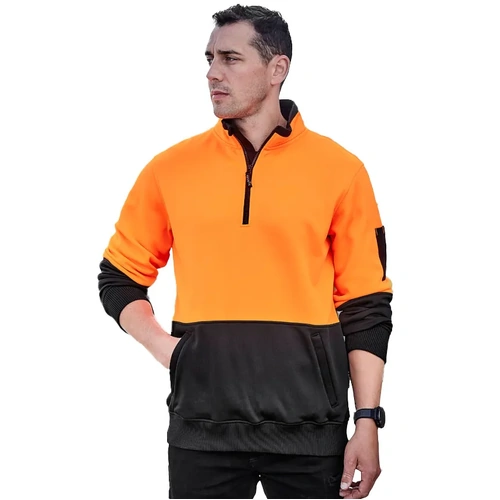 WORKWEAR, SAFETY & CORPORATE CLOTHING SPECIALISTS - Unisex Hi Vis 1/2 Zip Pullover