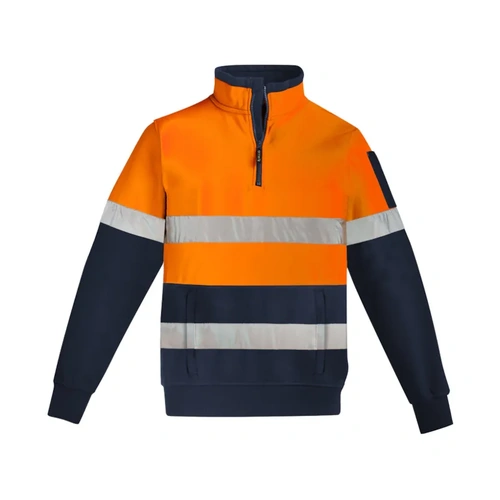 WORKWEAR, SAFETY & CORPORATE CLOTHING SPECIALISTS Unisex Hi Vis 1/4 Zip Pullover - Hoop Taped