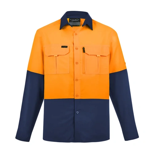 WORKWEAR, SAFETY & CORPORATE CLOTHING SPECIALISTS - Mens Hi Vis Outdoor L/S Shirt