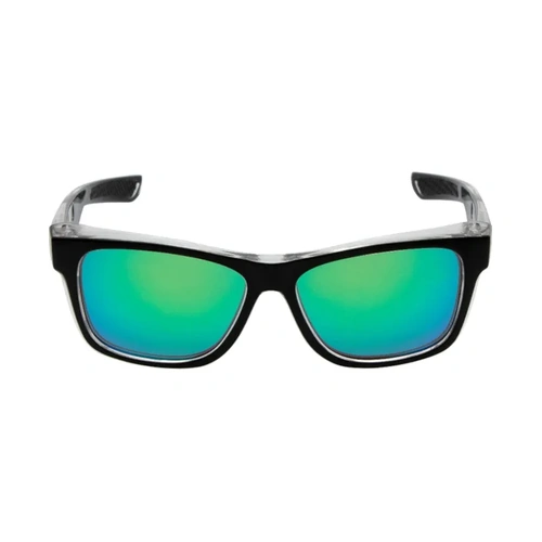 WORKWEAR, SAFETY & CORPORATE CLOTHING SPECIALISTS SPARKIE - Matt Black / Green Revo Safety Glasses