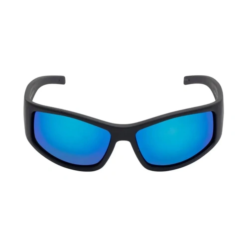 WORKWEAR, SAFETY & CORPORATE CLOTHING SPECIALISTS - FLEX RSU5507 MBL.B - Matt Black Frame, Blue Revo Lens - Unbreakable Safety Sunglasses