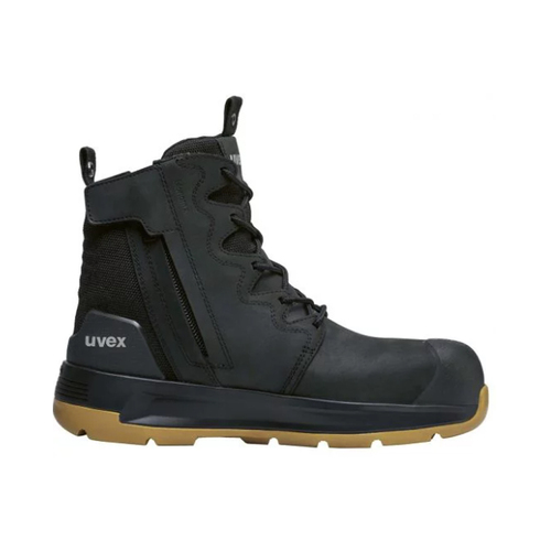 WORKWEAR, SAFETY & CORPORATE CLOTHING SPECIALISTS - uvex 3 x-flow zip blk/tan EU 41/UK 7 W