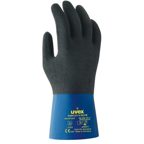 WORKWEAR, SAFETY & CORPORATE CLOTHING SPECIALISTS - Rubiflex XG27B blue special NBR + XtraGrip palm coating Size 7