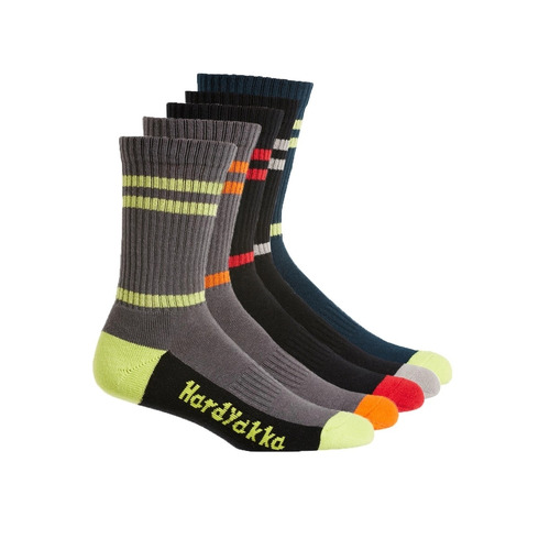WORKWEAR, SAFETY & CORPORATE CLOTHING SPECIALISTS - Foundations - HY CREW SOCK 5 PACK